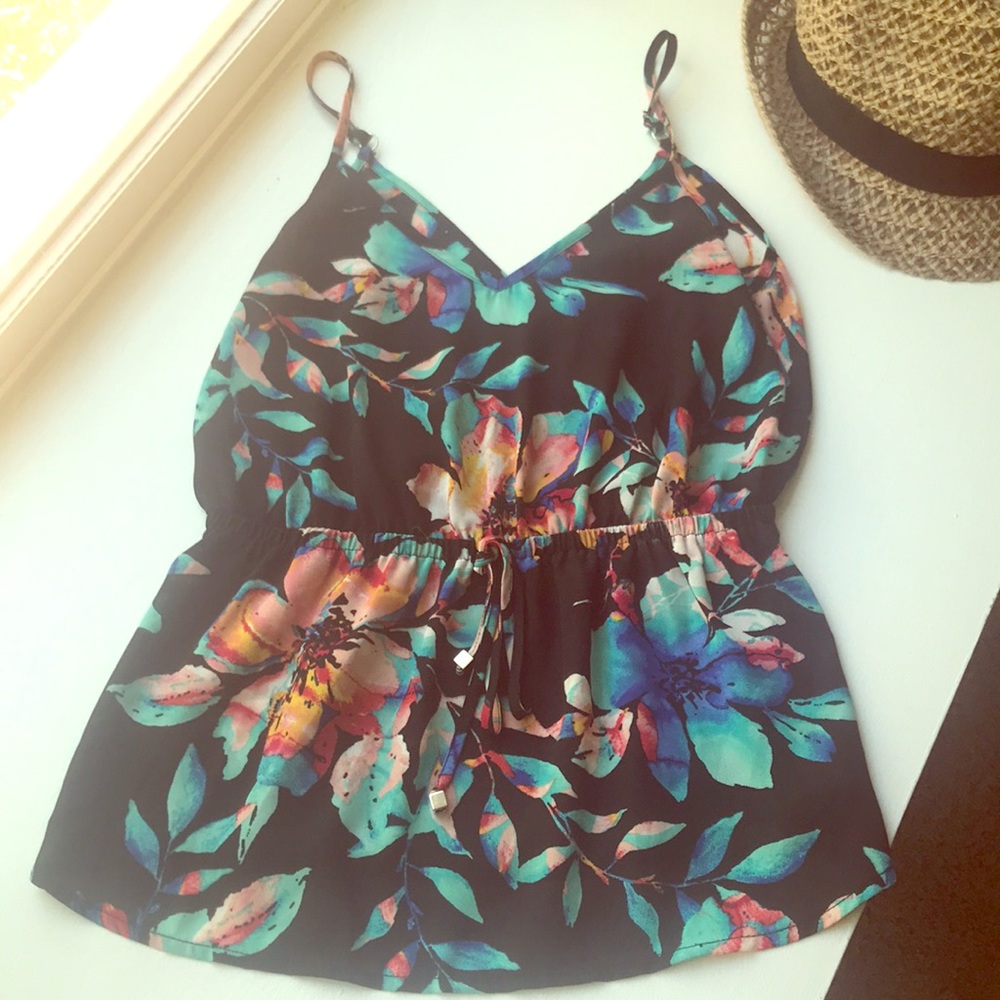 Lily White Floral Tank